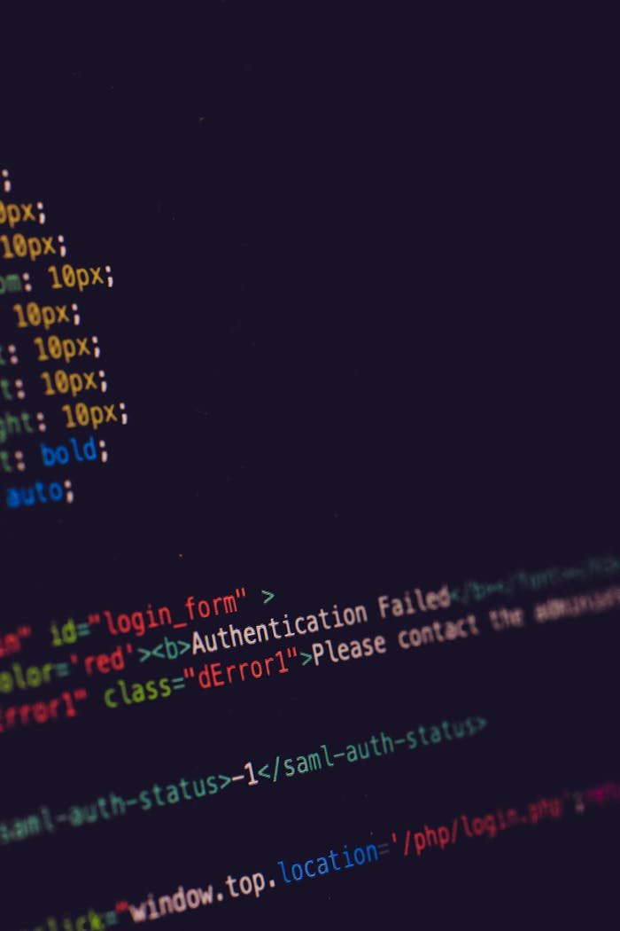 our-story Close-up of programming code on a dark screen, highlighting software development concepts.
